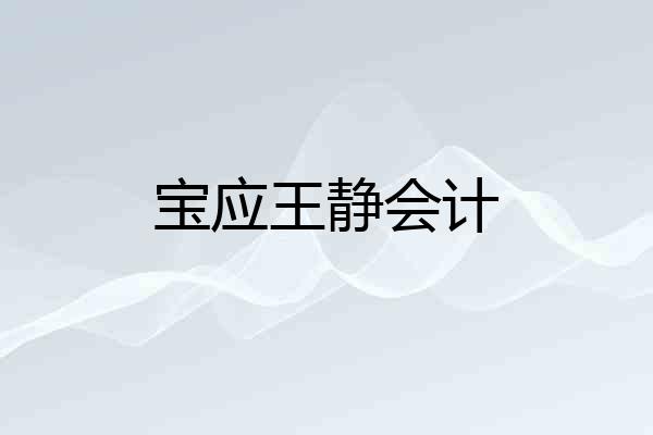 宝应王静会计