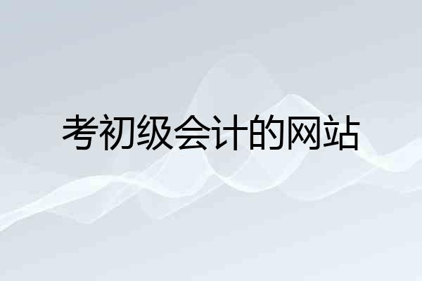 考初级会计的网站
