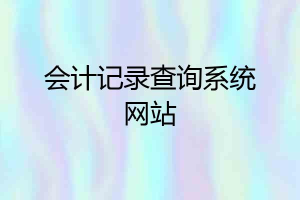 会计记录查询系统网站