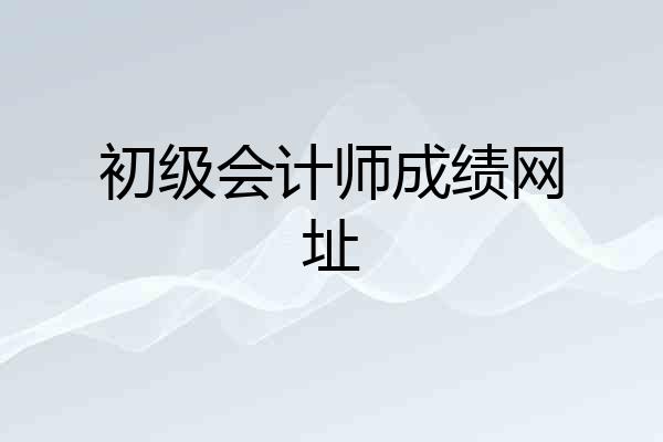 初级会计师成绩网址