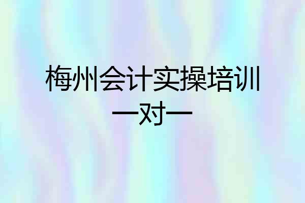梅州会计实操培训一对一