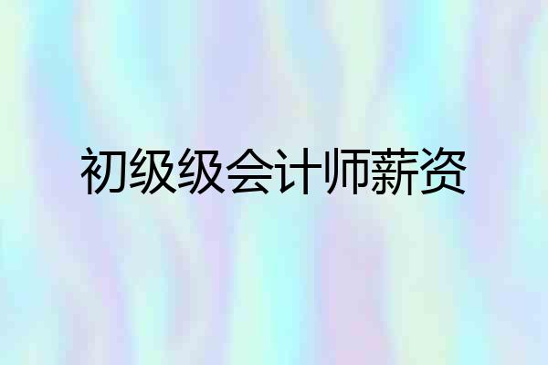 初级级会计师薪资