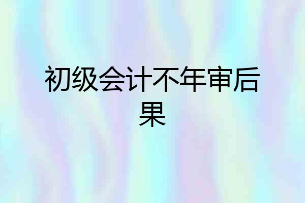 初级会计不年审后果