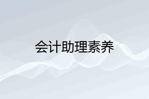 会计助理素养