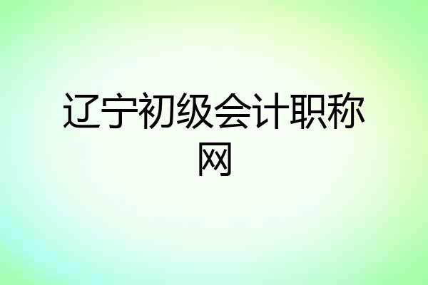 辽宁初级会计职称网