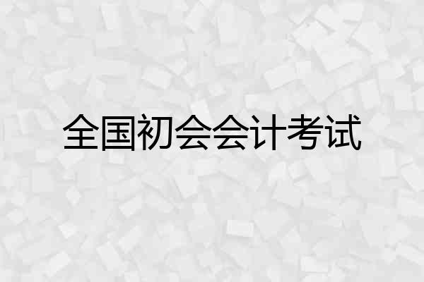 全国初会会计考试