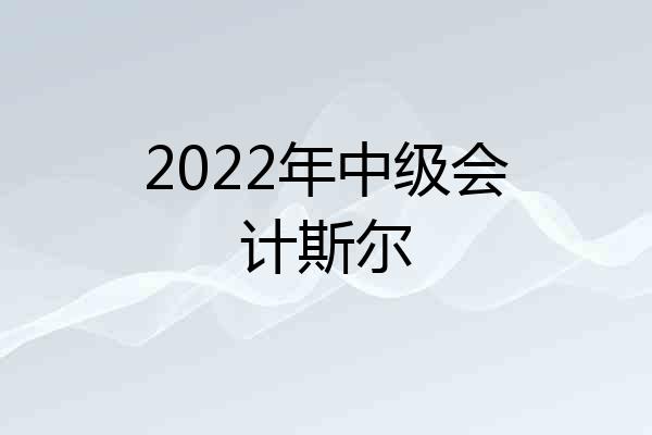 2022年中级会计斯尔