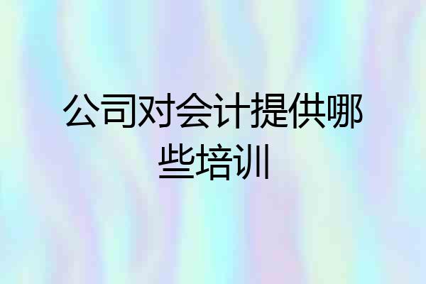 公司对会计提供哪些培训