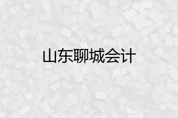 山东聊城会计