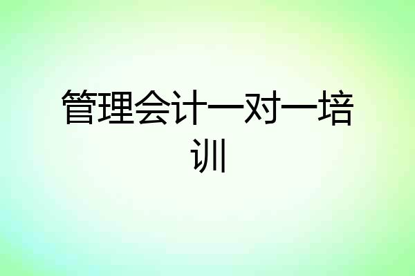 管理会计一对一培训