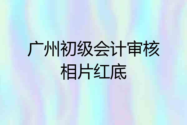 广州初级会计审核相片红底