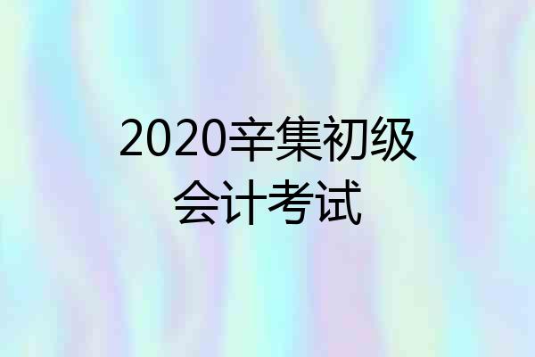 2020辛集初级会计考试