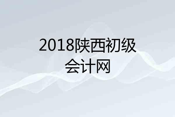 2018陕西初级会计网