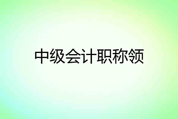 中级会计职称领