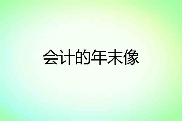 会计的年末像