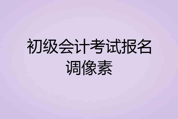 初级会计考试报名调像素