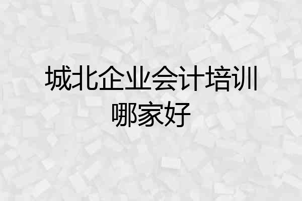 城北企业会计培训哪家好