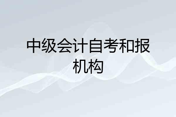 中级会计自考和报机构