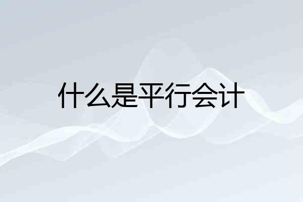 什么是平行会计