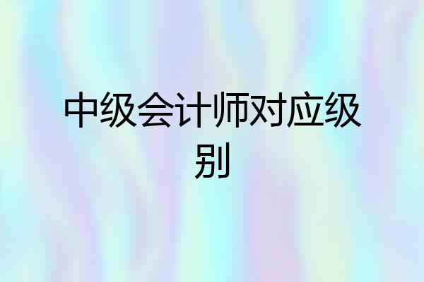 中级会计师对应级别