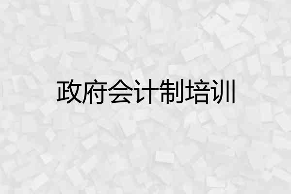 政府会计制培训