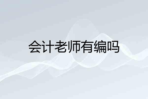 会计老师有编吗