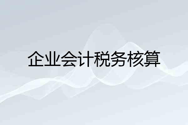企业会计税务核算