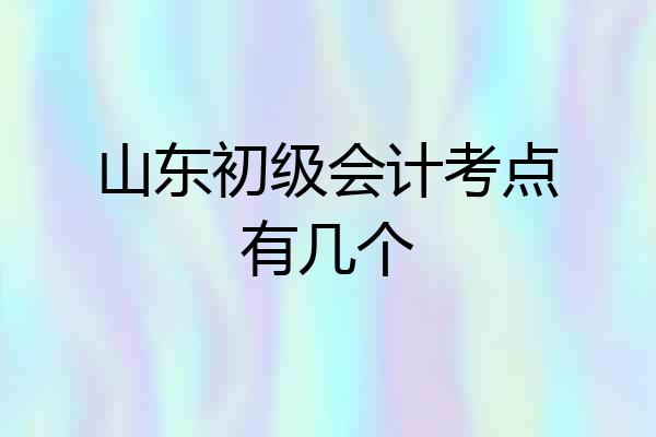 山东初级会计考点有几个