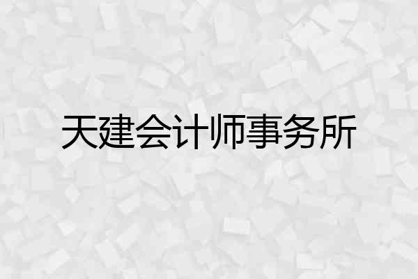 天建会计师事务所