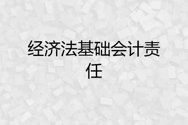 经济法基础会计责任