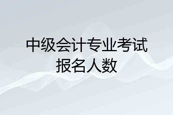 中级会计专业考试报名人数