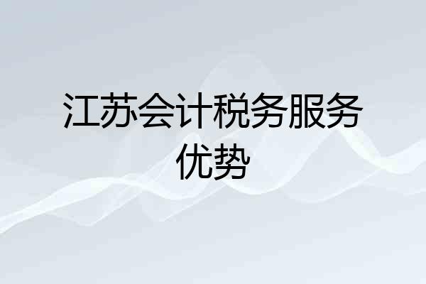 江苏会计税务服务优势