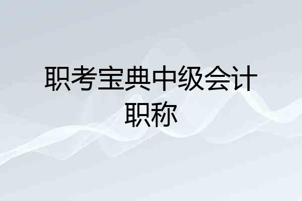 职考宝典中级会计职称