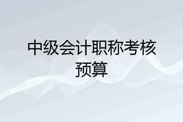 中级会计职称考核预算