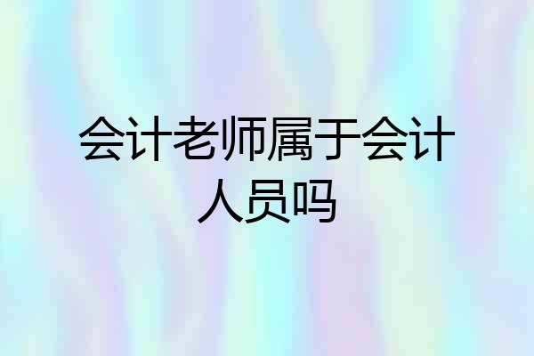 会计老师属于会计人员吗