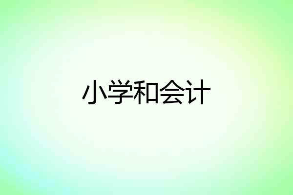 小学和会计