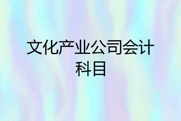 文化产业公司会计科目