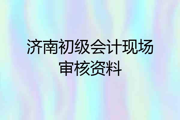 济南初级会计现场审核资料
