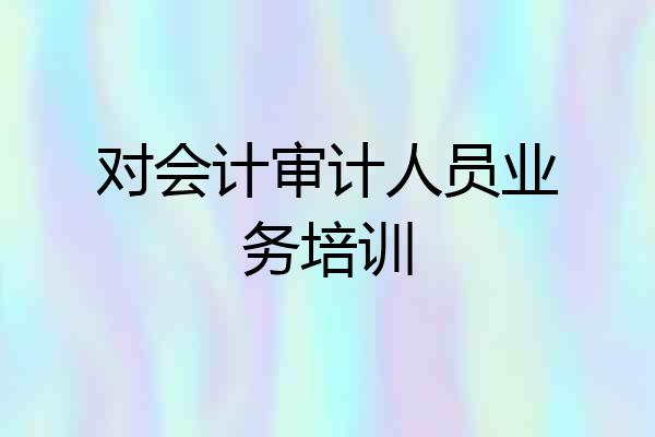 对会计审计人员业务培训