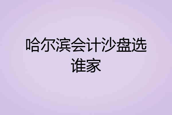 哈尔滨会计沙盘选谁家