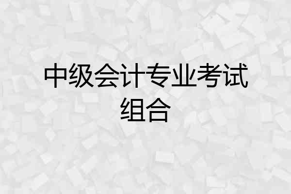 中级会计专业考试组合