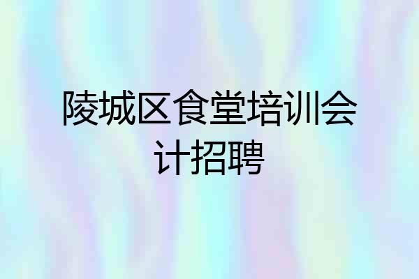 陵城区食堂培训会计招聘
