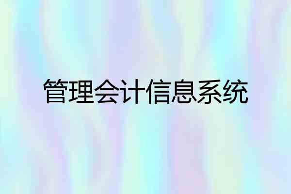 管理会计信息系统
