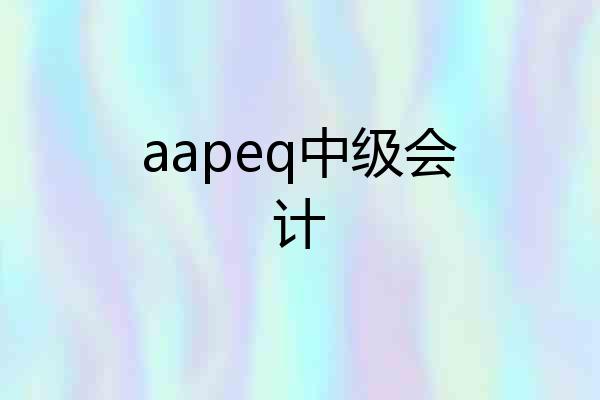aapeq中级会计