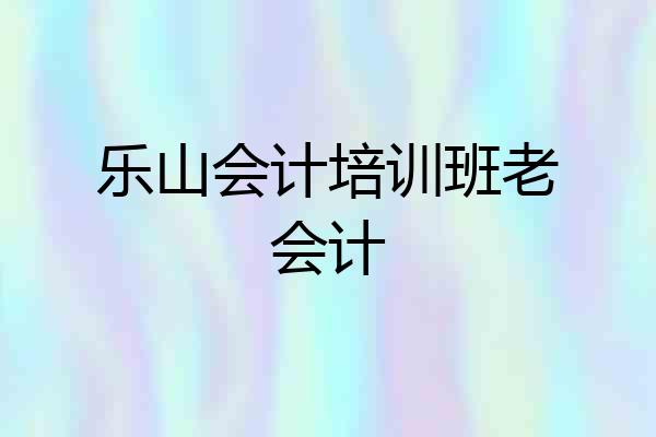乐山会计培训班老会计