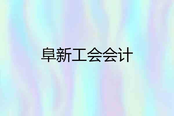 阜新工会会计