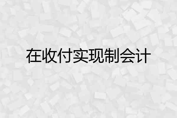 在收付实现制会计