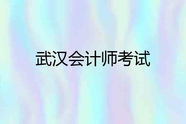 武汉会计师考试