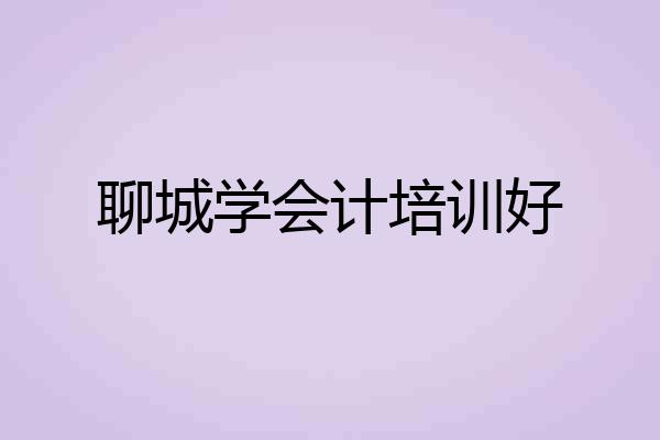 聊城学会计培训好