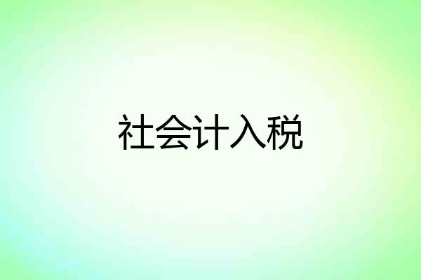 社会计入税